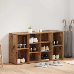 vidaXL Cipőpad polcokkal Egyéb Régi fa 103 x 30 x 54.5 cm Faanyag (875158)
