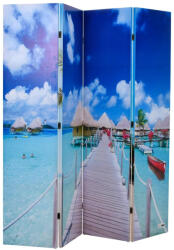 vidaXL tengerpart mintás paraván 160 x 170 cm (240476)