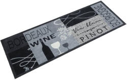 vidaXL szürke bor mintás mosható bársony konyhaszőnyeg 45x150cm (4005599)