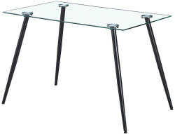 Leziter Lana 120 cm szögletes üveg étkezőasztal (LOLUAL120B)