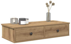 vidaXL Falipolc fiókokkal artisian tölgy 80x31x17 cm műszaki fa (859958)