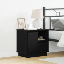 vidaXL Éjjeli asztal LED-del Fekete tölgy 50x34, 5x50 cm (869580)