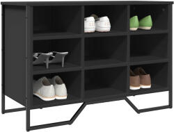 vidaXL fekete szerelt fa cipőszekrény 90 x 38 x 61, 5 cm (848644)