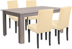 Leziter Leon 4+1 étkező garnitúra yorki tölgy-bézs (LOLYET160YT_LKE-BE_4)