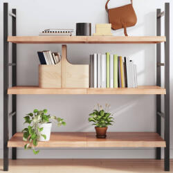 vidaXL világosbarna kezelt tömör tölgyfa fali polc 120 x 50 x (2-4) cm (363696)