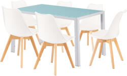 Leziter Nuvia 6+1 étkező garnitúra fehér-fehér (LOLUAV140W_DA232AW_6)