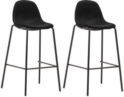 vidaXL 2 db fekete szövet bárszék (281535)