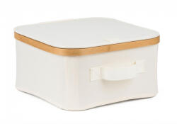  Tárolódoboz G21 30 x 30 x 15 cm, bambusz fedéllel, bézs (63555306) - valora