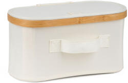 Tárolódoboz G21 30 x 15 x 15 cm, bambusz fedéllel, bézs (63555304) - valora