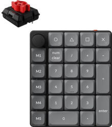  Keychron K0 Max Bluetooth / vezeték nélküli Milk POM Red mechanikus numerikus billentyűzet fekete (K0M-H1) - tech-heaven