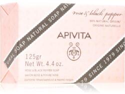 APIVITA Natural Soap Rose & Black Pepper săpun solid pentru curățare 125 g