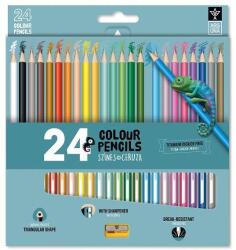 Ars Una háromszögletű színes ceruza hegyezővel - 24 db-os (5993120022678)