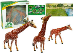inna Zsiráfok Figurák Oktatócsalád 3 db + Afrika háttér