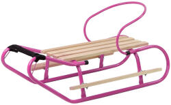 LEAN Sport Fém szán, rózsaszín háttámlával