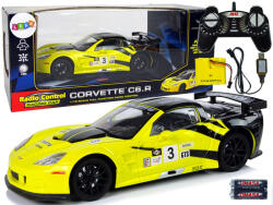 LeanToys R / C Racing Sport Car 1: 18 Corvette C6. R sárga 2, 4 G lámpák