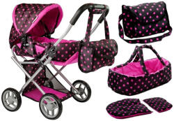 Alice babakocsi hordtáska fekete-rózsaszín