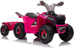 LEAN Toys XMX630T Rózsaszín Akkumulátoros Quad Utánfutóval