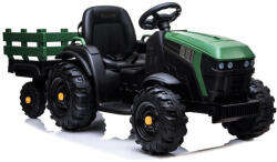 LEAN Toys Electric Ride On Tractor pótkocsival BDM0925 Military Green
