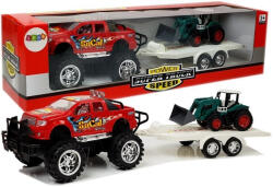 inna Súrlódásos terepjáró piros és kotrógép járművek készlete