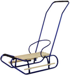 LEAN Sport Fém szán tolórúd háttámlával, kék pánttal