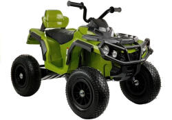 LEAN Toys Quad BDM0906 elektromos hajtás a jármű szivattyús kerekeivel - zöld