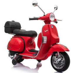 LEAN Toys Vespa Scooter elektromos utazás motorkerékpáron - piros