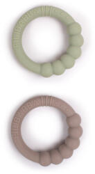  Filibabba - Szilikon rágóka - melegszürke és olajzöld 2db