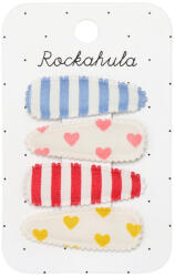  Rockahula Kids Vintage Színes csíkos hajcsatok 4db
