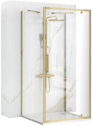 Rea Cabina de dus De colt Rapid Swing 90x80 cm auriu periat (KPL-02520)