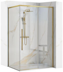 Rea Cabina de dus SOLAR auriu periat 100x80cm (REA-K9509)
