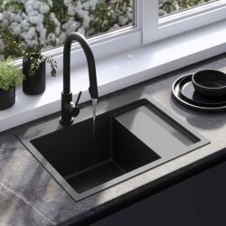 Rea Chiuveta inox Fin cu baterie negru (KPL-96014) Chiuveta