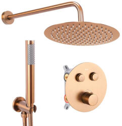 Rea Set de dus incastrat Rea LUNGO cupru periat + BOX cu termostat (REA-P8808)
