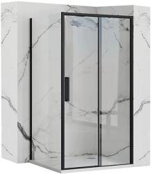 Rea Cabina dus de colt Rapid Slide Negru 150x90cm, Rea (KPL-09869)