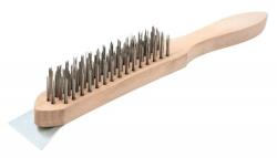 Beorol drótkefe acél, 4 soros, lehúzóval (CCS4)