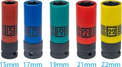 KING TONY gépi hosszú dugófej 1/2" 21mm műanyagbevonatú (494521M)