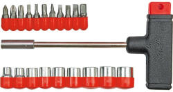  T-csavarhúzó szár bitekkel, 21 részes (65100)