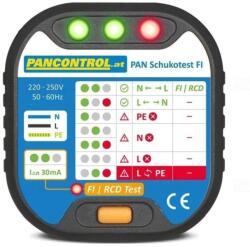 Pancontrol dugaszoló aljzat vizsgáló teszter PAN Schukotest FI (PANSCHUKOTESTFI)