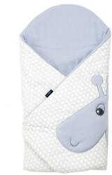 WOMAR Girafa Zaffiro - Paturica de infasat multifunctionala cu broderie AN-BWZF-05GR Lenjerii de pat bebelusi‎, patura bebelusi