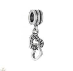 Pandora Egymásba kapcsolt szívek függő charm - 791242CZ