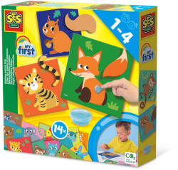 SES Creative My first - Set creativ de lipit cozi la animale (14403)