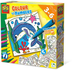 SES Creative Set creativ - Deseneaza pe numere, 6 planse (14690)
