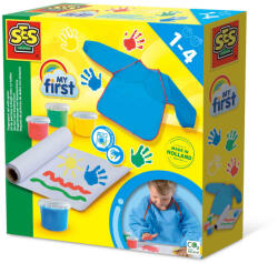 SES Creative My First - Set de vopsea pentru degete cu șorț (14449)
