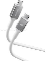 Spigen ESSENTIAL EB10010CC adatkábel (Type-C - Type-C, 100W, PD gyorstöltő, 100cm) FEHÉR (ACA08774) (ACA08774)