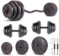 Progressive Set haltera si gantere reglabile PROGRESSIVE 55 KG (ECGZ55)