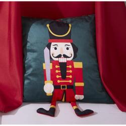 Spod Igły i Nitki Karácsonyi díszpárnahuzat 45x45 Diótörő, zöld, szett (02523)