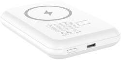 Energizer powerbank mágneses vezeték nélküli 5000mAh 15W QM5000 fehér (ENE-QM5000-W)