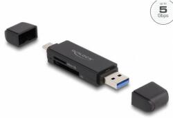 Delock SuperSpeed USB 5 Gbps kártyaolvasó USB Type-C / A-típusú SD és Micro SD memóriakártyákhoz (91004)