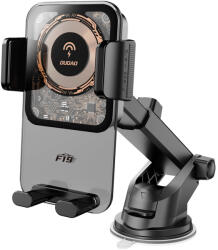 Dudao F19 autós tartó vezeték nélküli töltővel - fekete