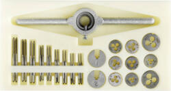 TOOLCRAFT Egyvágásos menetfúró készlet 30 részes HSS M1, M1.1, M1.2, M1.4, M1.6, M1.8, M2, M2, 2, M2.5 (TO-7106694) (TO-7106694)