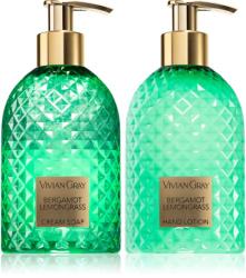 VIVIAN GRAY Gemstone Bergamot & Lemongras ajándékszett kézre 2x300 ml